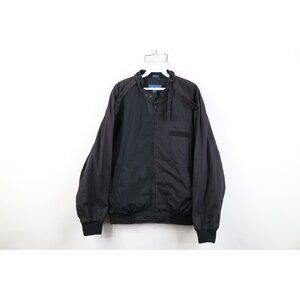 Vintage 90s Streetwear Mens Large Sun Faded Full Zip Cafe Racer Bomber Jacket